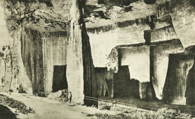 Latomia del Paradiso of dei Cordari (zwart-wit foto) door Italian Photographer
