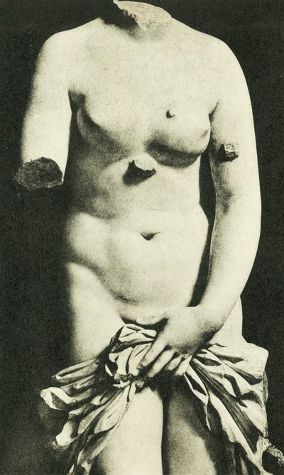 Museum, De Syracusaanse Venus, 3de eeuw voor Christus Credesis (z/w foto) door Italian Photographer