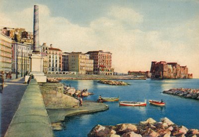 Napoli / Napels: Via Partenope en Castel Dell