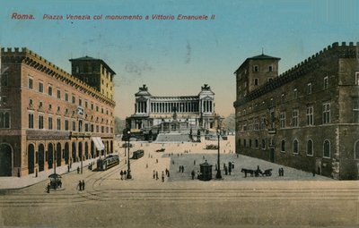 Piazza Venezia en monument voor koning Victor Emmanuel II van Italië, Rome door Italian Photographer
