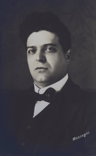Pietro Mascagni, Italiaanse componist van de opera Cavalleria Rusticana door Italian Photographer