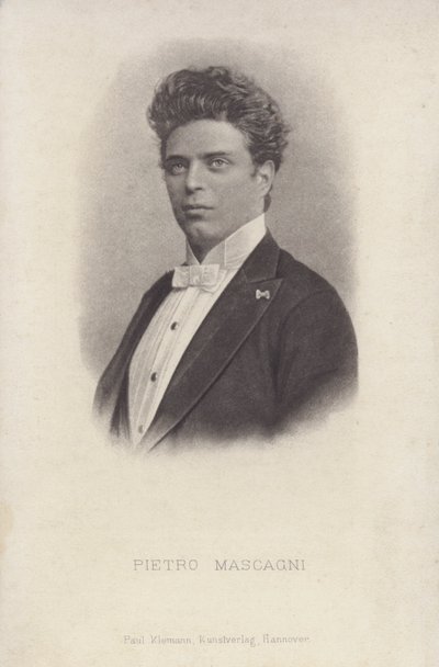 Pietro Mascagni, Italiaanse componist van de opera Cavalleria Rusticana door Italian Photographer