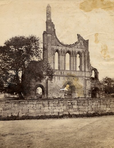 Ruïnes van Byland Abbey, gezien vanuit het noordwesten, Verenigd Koninkrijk, circa 1890 door Italian Photographer
