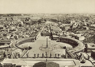 Sint-Pietersplein en Panorama van de Stad vanaf de Koepel door Italian Photographer