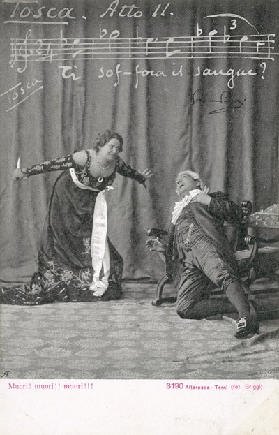 Scène uit Tosca (zwart-wit foto) door Italian Photographer