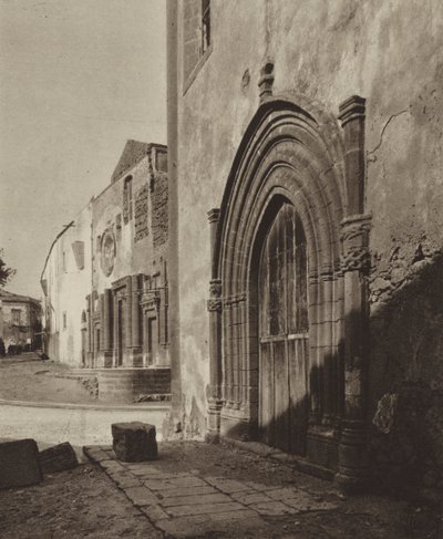 Sicilië / Sicilië: Sciacca, gotisch portaal (zwart-wit foto) door Italian Photographer