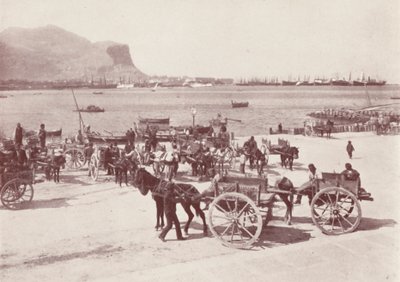 Sicilië: Op de kade in Palermo (z/w foto) door Italian Photographer
