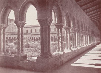 Sicilië: Het klooster, Monreale (zwart-wit foto) door Italian Photographer