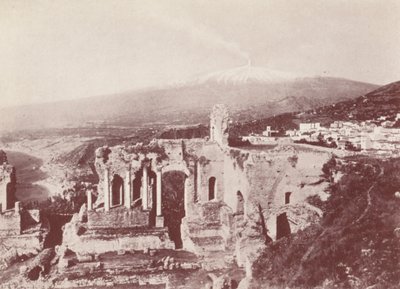 Sicilië: Het Griekse theater, Taormina (z/w foto) door Italian Photographer