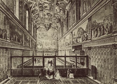 Sixtijnse Kapel gebouwd in de XV eeuw, door J de Dolci door Italian Photographer