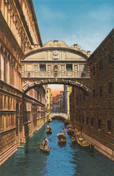 Venetië/Venetië: Brug der Zuchten (gekleurde foto) door Italian Photographer