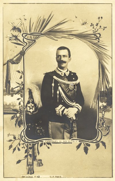 Victor Emmanuel III, koning van Italië door Italian Photographer