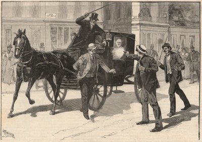 Aanslag op Francesco Crispi door de anarchist Lega, 1894. door Italian School