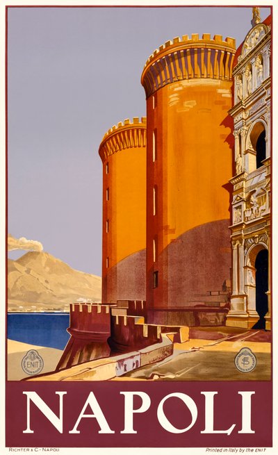 Castel Nuovo in Napels door Italian School