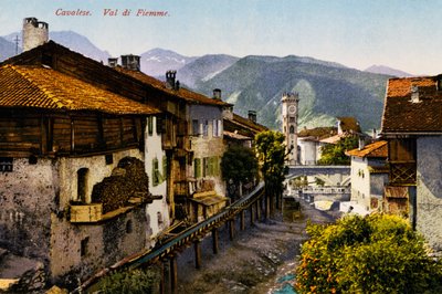 Cavalese, Val di Fiemme, ansichtkaart, Trentino-Alto Adige, Italië, 20e eeuw door Italian School