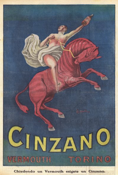 Cinzano Vermouth Turijn (kleurenlitho) door Italian School
