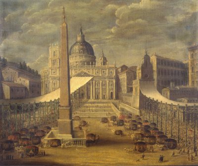 Corpus Christi Processie op het Sint-Pietersplein door Italian School