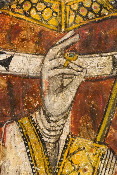 Detail van het drieluik met San Cataldo, Crypte van de Kathedraal door Italian School