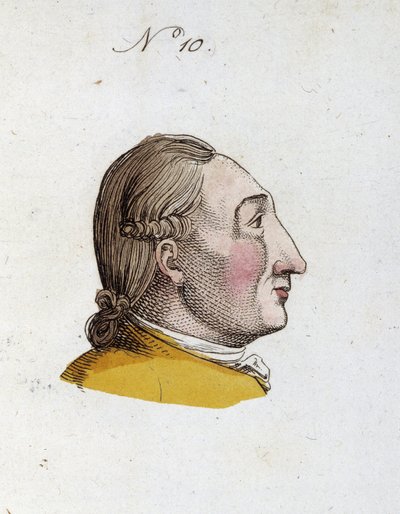 Figuur nummer 10 die het gezicht van een man voorstelt in 