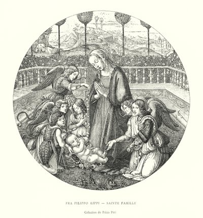 Fra Filippo Lippi, Heilige Familie, Collectie van het Pitti Paleis door Italian School