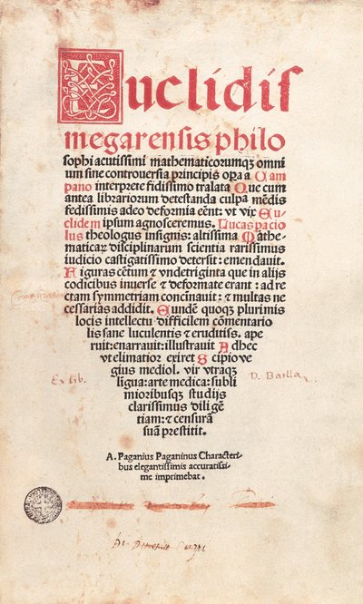 Frontispice van Euclides