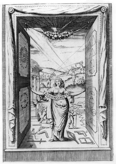 Frontispice voor Trigonometria door Bonaventura Cavalieri, 1643 door Italian School