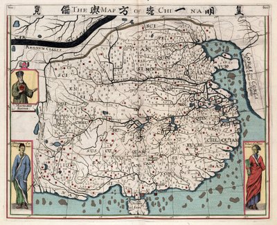 Geografische kaart van China uit 
