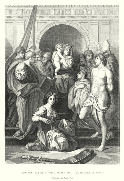 Giovanni Battista Rosso Fiorentino, La Madone de Rosso, collectie van het Pitti-paleis door Italian School