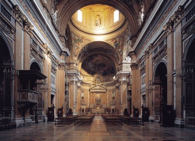 Interieur van de kerk van Gesù in Rome, circa 1568 door Italian School