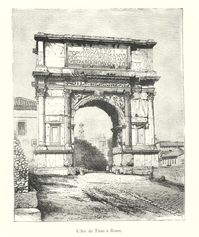 De Boog van Titus in Rome door Italian School