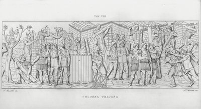 La Colonna Trajana door Italian School