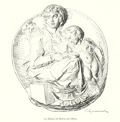 De Marmeren Madonna van de Uffizi door Italian School