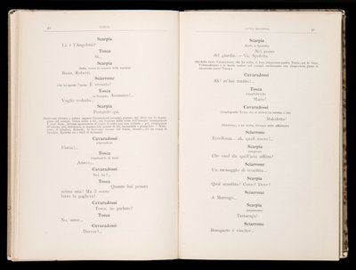 Libretto della Tosca door Giacomo Puccini, Edition Ricordi, Italië door Italian School
