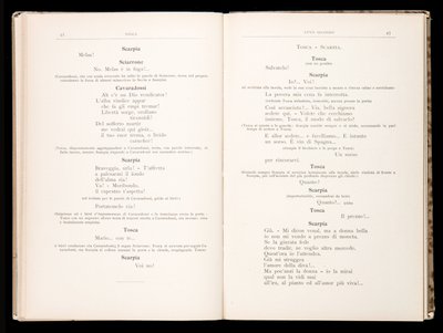 Libretto della Tosca door Giacomo Puccini, Edition Ricordi, Italië door Italian School