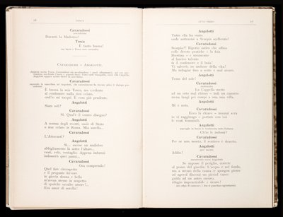 Libretto della Tosca door Giacomo Puccini, Edition Ricordi, Italië door Italian School