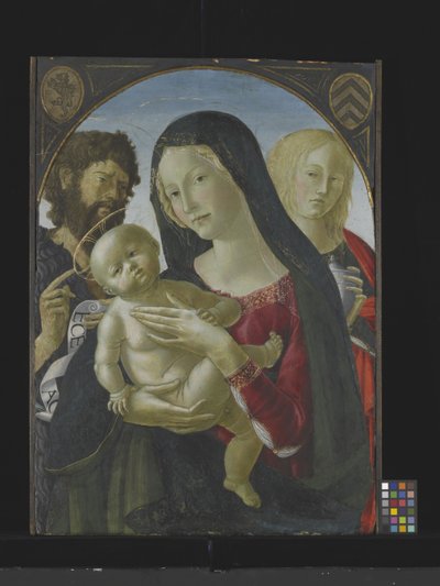 Madonna en Kind met St. Johannes de Doper en St. Maria Magdalena door Italian School