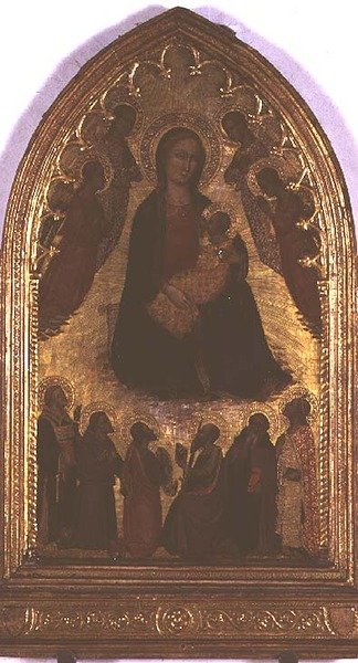 Madonna van Nederigheid met Heiligen door Italian School