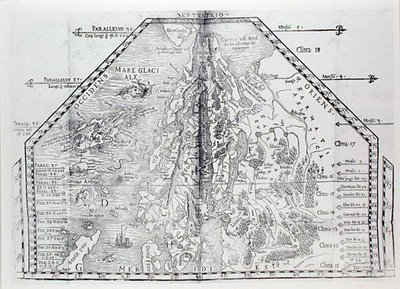 Kaart van Scandinavië, uit een atlas door Olaus Magnus door Italian School