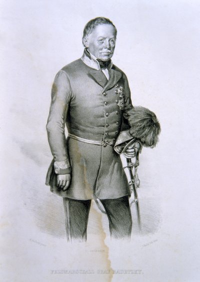 Maresciallo Radetzky Graff, illustratie uit De Geschiedenis van Italië door Italian School