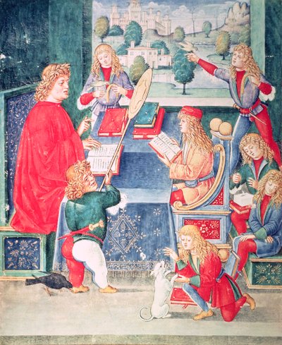 Maximilian Sforza bij zijn lessen, Lombard, uit 