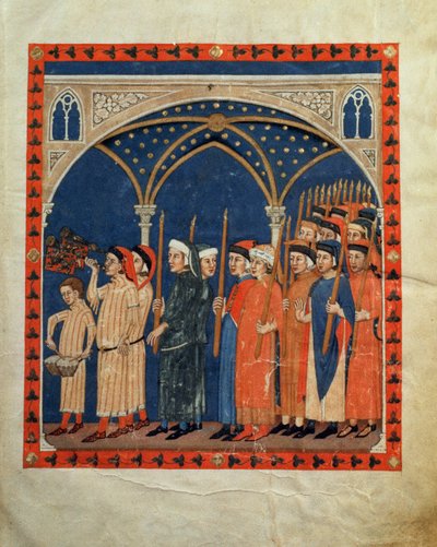 Ms 973 c.20 Een processie door Italian School