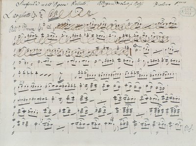 Muzikale partituur voor Poliuto door Donizetti door Italian School