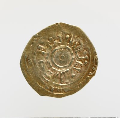 Voorzijde van de Tari van Amalfi met pseudo-kufische epigrafie (goud) door Italian School