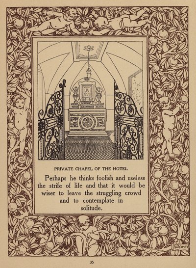 Pagina uit brochure voor San Domenico Palace Hotel, Taormina (litho) door Italian School