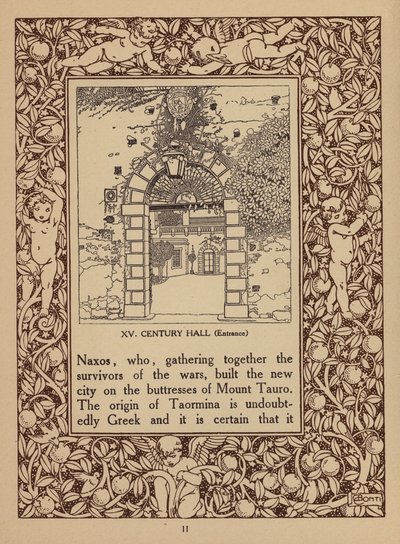 Pagina uit brochure voor San Domenico Palace Hotel, Taormina (litho) door Italian School