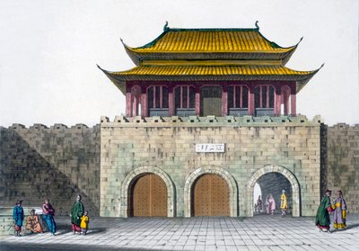 Pagodetorens van Nanking, ca. 1820-30 door Italian School