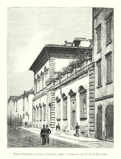 Pandolfini-paleis, toegeschreven aan Raphael door Italian School