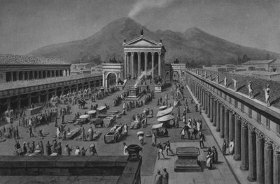 Pompei: Foro Civile door Italian School