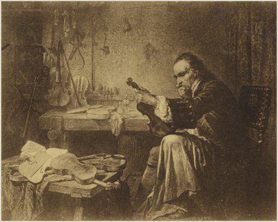 Portret van Antonio Stradivari door Italian School