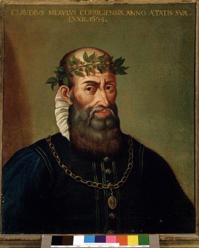 Portret van Claudio Merulo, Italiaanse componist door Italian School